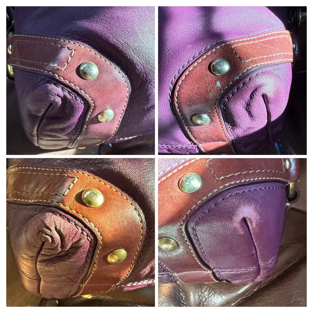 Coach Medium Carly Leather Hobo Bag Plum Purple Leather F0882-10615 2008